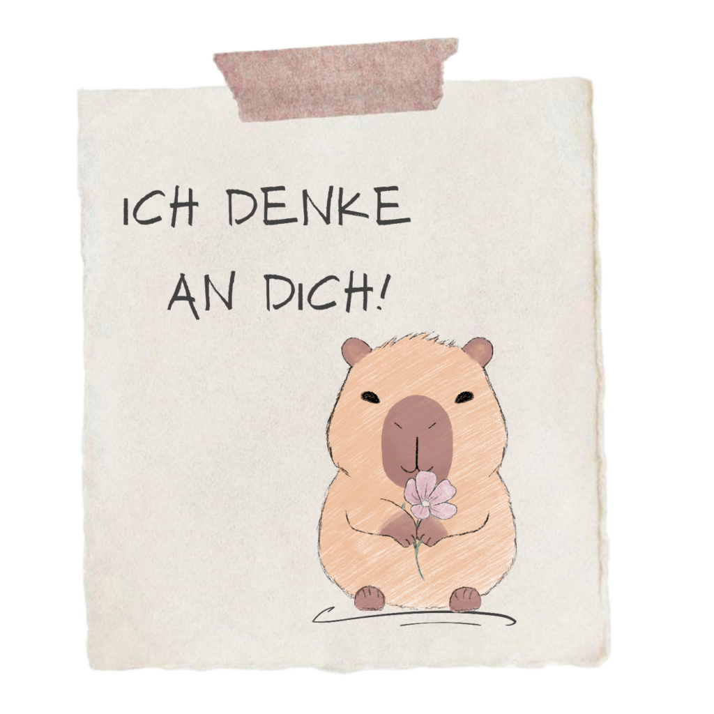 Zettel mit Mutmach Botschaft "Ich denke an dich"