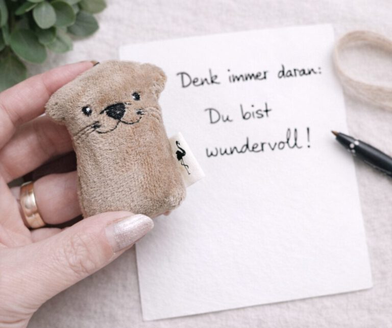 Mini Mutmach Otter mit Nachricht: Denk immer daran, du bist wundervoll!